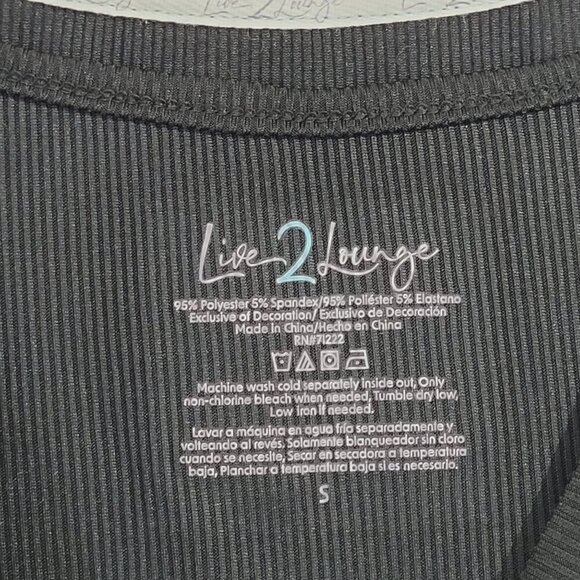 NWOT Live 2 Lounge Women's S Lounge Set Tank Cardigan & Drawstring Pant - Picture 4 of 5